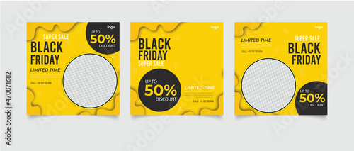 Black friday social media banner template