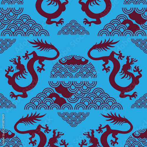 Dragon japanese pattern 6