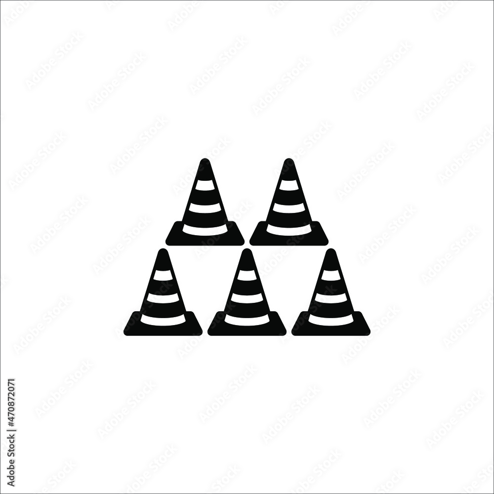 Safety Cone Icon Vector Design Template on white background Safety Cone Icon Vector Design Template on white background