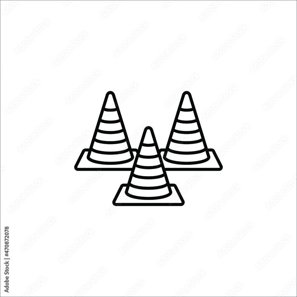 Safety Cone Icon Vector Design Template on white background Safety Cone Icon Vector Design Template on white background