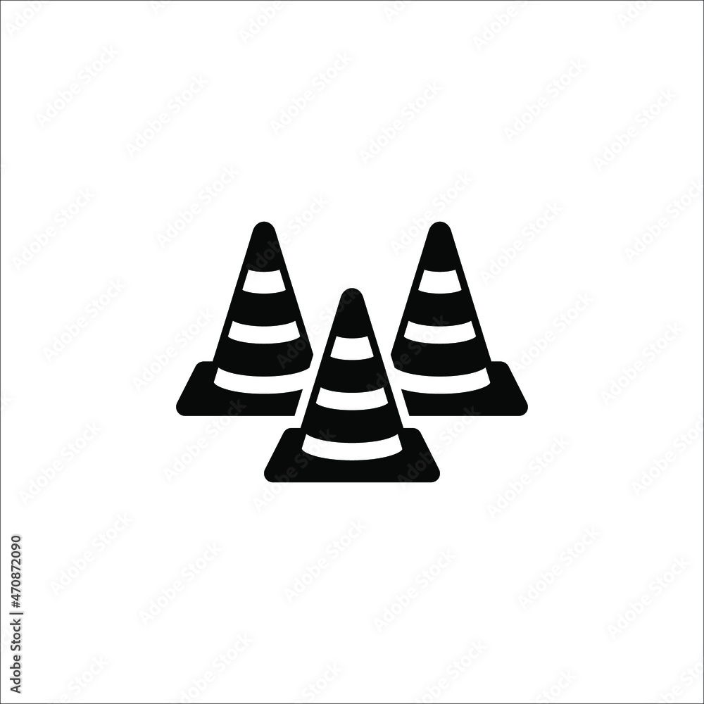 Safety Cone Icon Vector Design Template on white background Safety Cone Icon Vector Design Template on white background