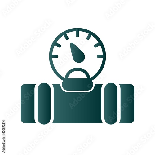 Gas Guage Glyph Gradient Vector Icon Design