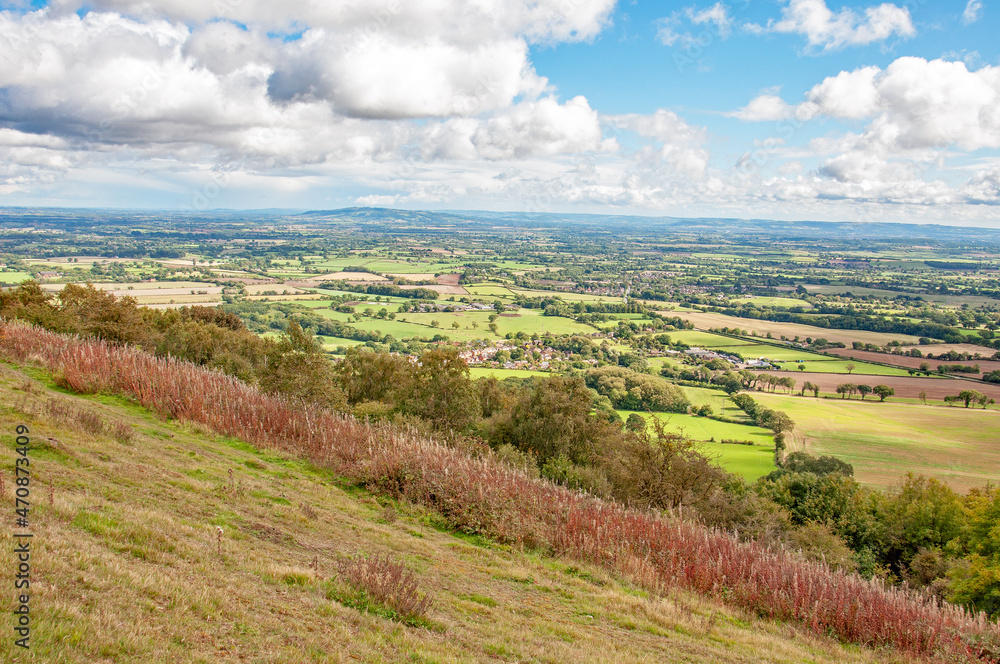 Malvern hills of England.