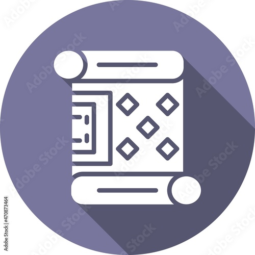 Papyrus Glyph Circle Vector Icon Design
