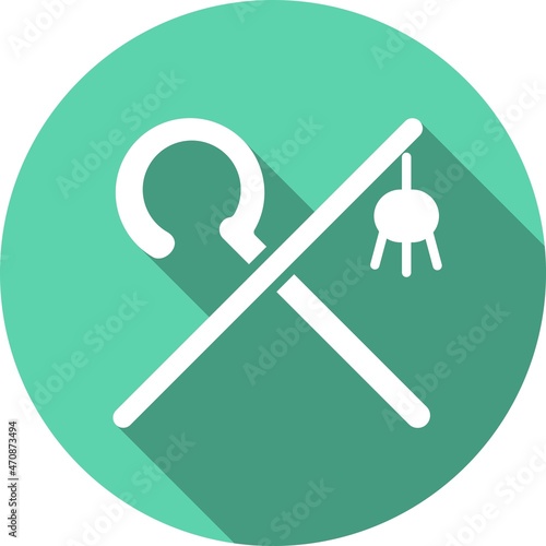 Crook  Glyph Circle Vector Icon Design