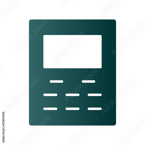 Calculator Glyph Gradient Vector Icon Design