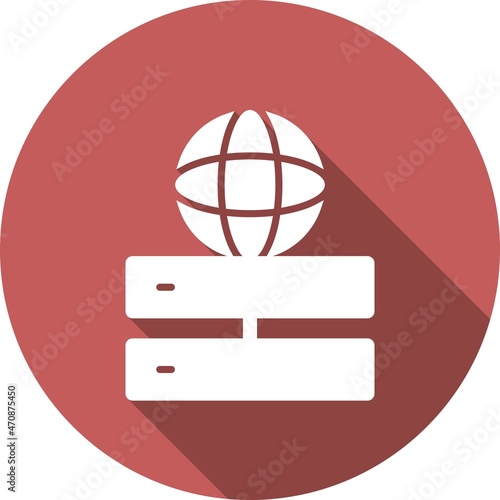 Servers Glyph Circle Vector Icon Design