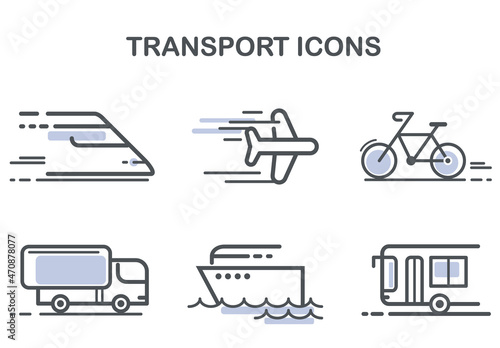 set of transport icons for web / иконки транспорт вектор для сайт, интернет, лого 