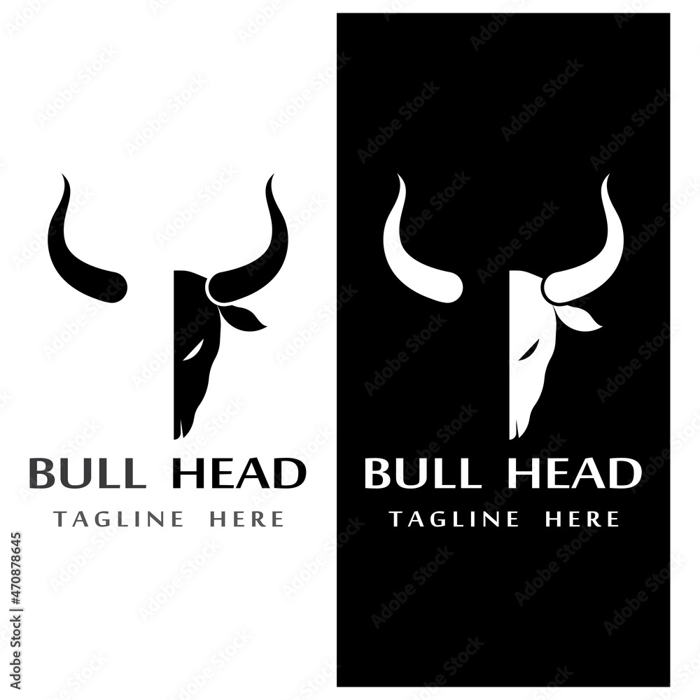 bull head horn icon template bull head horn icon template