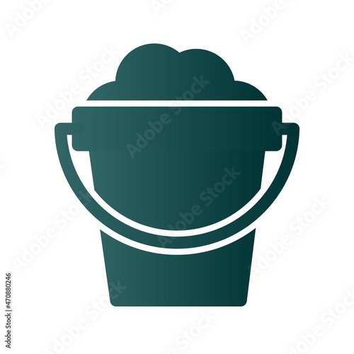 Pot Glyph Gradient Vector Icon Design