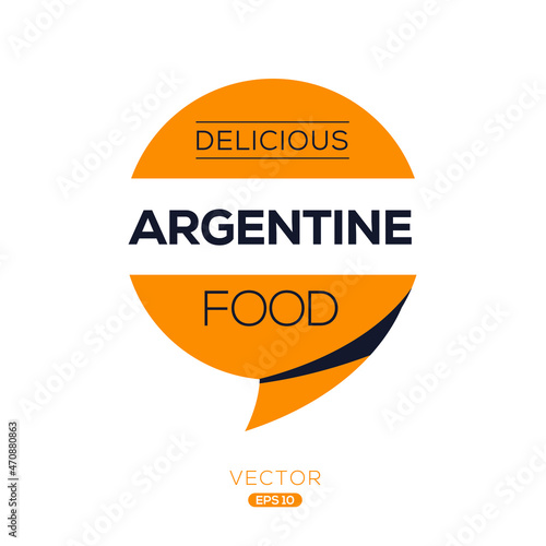 Creative (Argentine food) logo, sticker, badge, label, vector illustration.