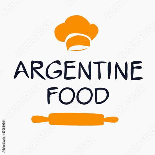 Creative (Argentine food) logo, sticker, badge, label, vector illustration.