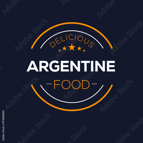 Creative (Argentine food) logo, sticker, badge, label, vector illustration.