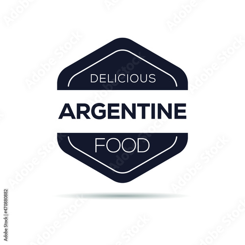 Creative (Argentine food) logo, sticker, badge, label, vector illustration.