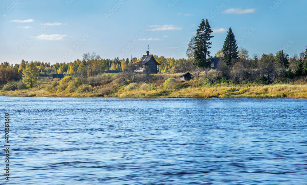 Chapel of Makarii Zheltovodsky and Kharlampy Avdotino village near Konyovo village. Arkhangelsk oblast. Russia Chapel of Makarii Zheltovodsky and Kharlampy Avdotino village near Konyovo village. Arkhangelsk oblast. Russia