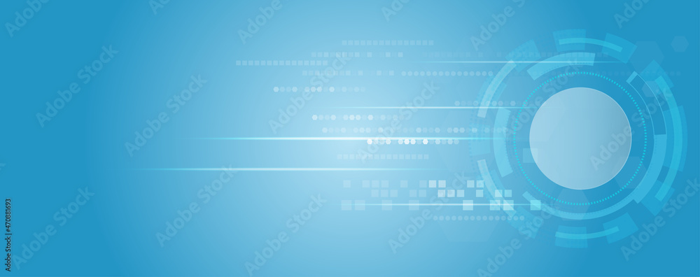 Obraz premium Geometric abstract background with blue and white hexagons. Structure molecule and communication. Science, technology and medical concept. Vector illustration