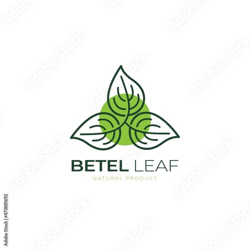 Betel leaf icon logo vector design template. Simple Eco Natural Organic concept symbol