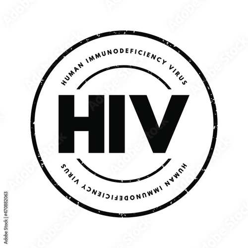 HIV - Human Immunodeficiency Virus acronym, medical concept background