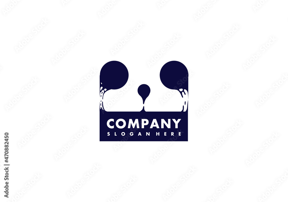Logo Abstract Silhouette Simple Panda Vector Illustration Template Good For Any Industry Logo Abstract Silhouette Simple Panda Vector Illustration Template Good For Any Industry