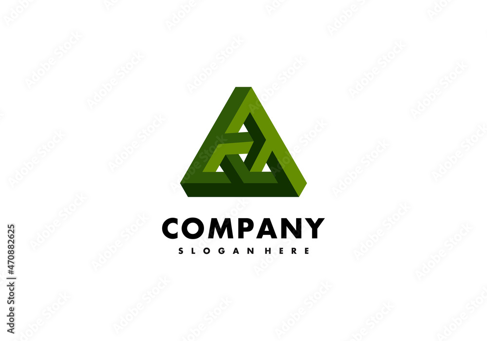 Logo Element Triangle Illusion Vector Illustration Template Good For ...
