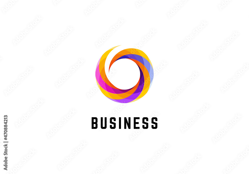 Fototapeta premium Logo Element Symbol Circle Wind Full Color Vector Illustration Template Good For Any Industry