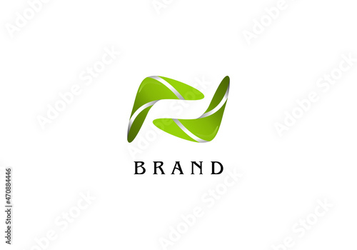 Logo Element Symbol Letter N Boomerang Vector Illustration Template Good For Any Industry