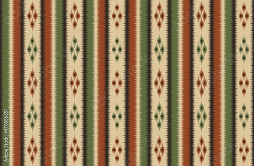geometric ethnic pattern, Seamless pattern, embroidery style vector illustration