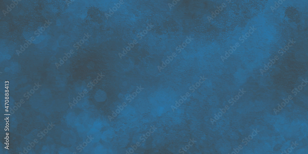 Blue painted grungy background or texture. Antique vintage grunge texture pattern. Abstract old background with gradient fine art design.
