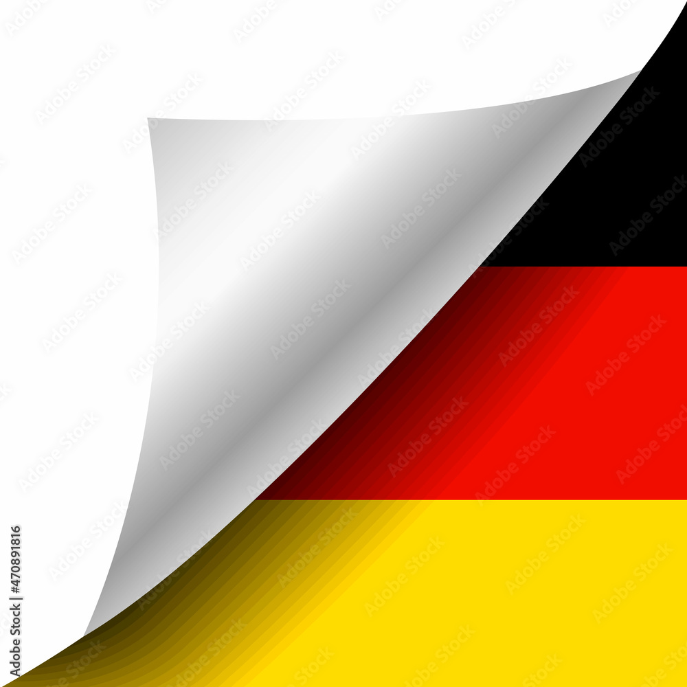Hidden Germany flag with curled corner