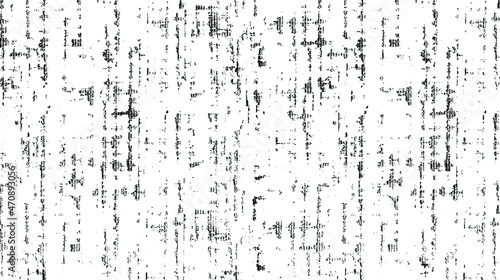 Monochrome texture composed of irregular graphic elements. Distressed uneven grunge background. Abstract vector illustration. Overlay for interesting effect and depth. Isolated on white background.