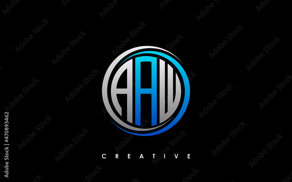 AAW Letter Initial Logo Design Template Vector Illustration AAW Letter Initial Logo Design Template Vector Illustration
