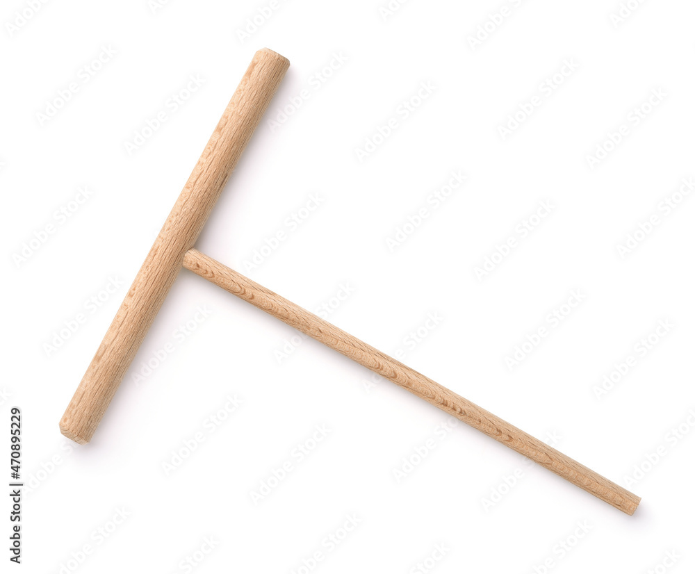Top view of wooden crepe spreader Top view of wooden crepe spreader