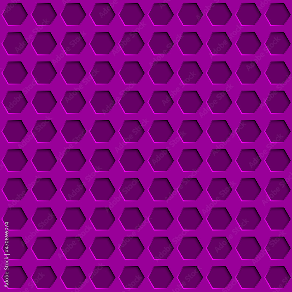Abstract seamless pattern with hexagon holes in purple colors Abstract seamless pattern with hexagon holes in purple colors