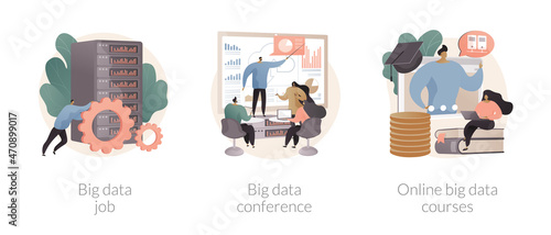 Information technology career abstract concept vector illustrations.