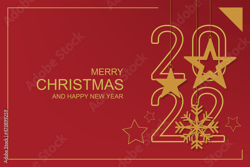 christmas and happy new year background. minimalist design. vector illustration