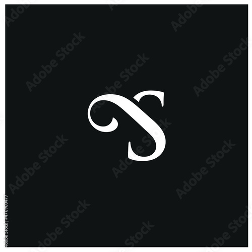 letter S vector template logo design, serif font
