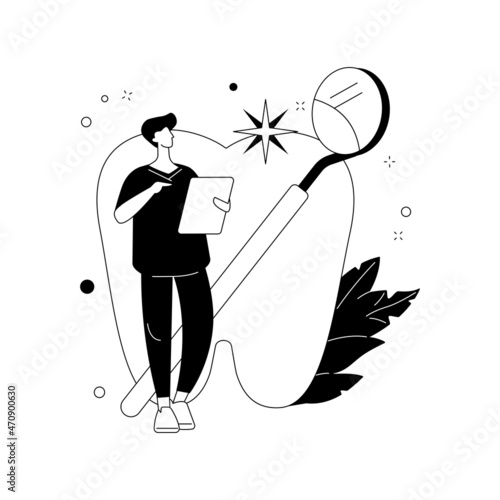 Dental examination abstract concept vector illustration.
