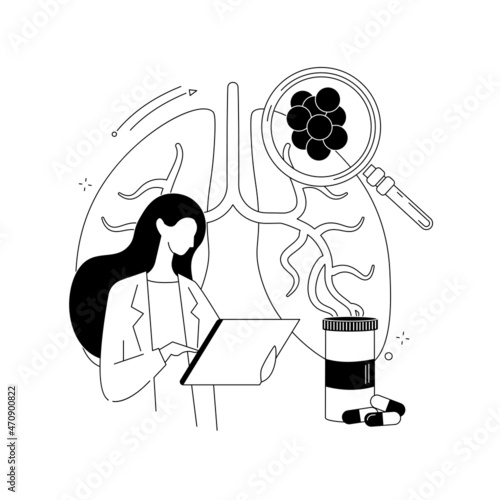 Chronic obstructive pulmonary disease abstract concept vector illustration.
