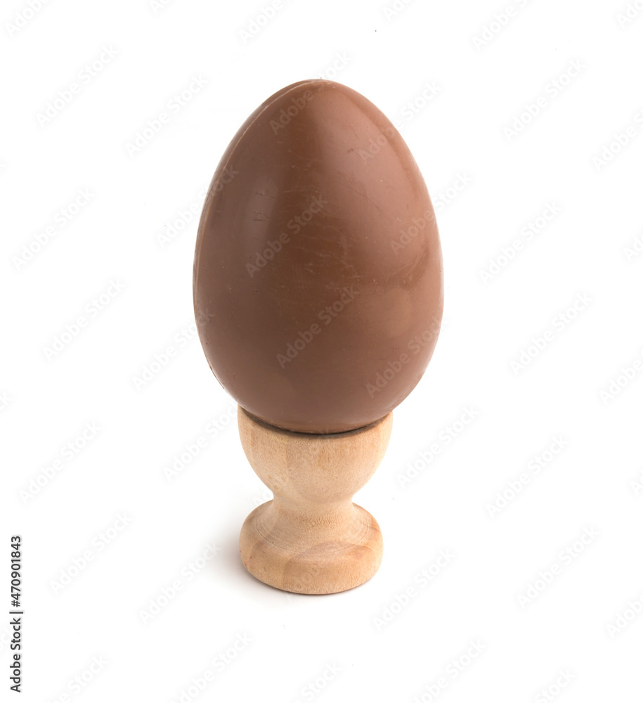 chocolate egg on white background chocolate egg on white background