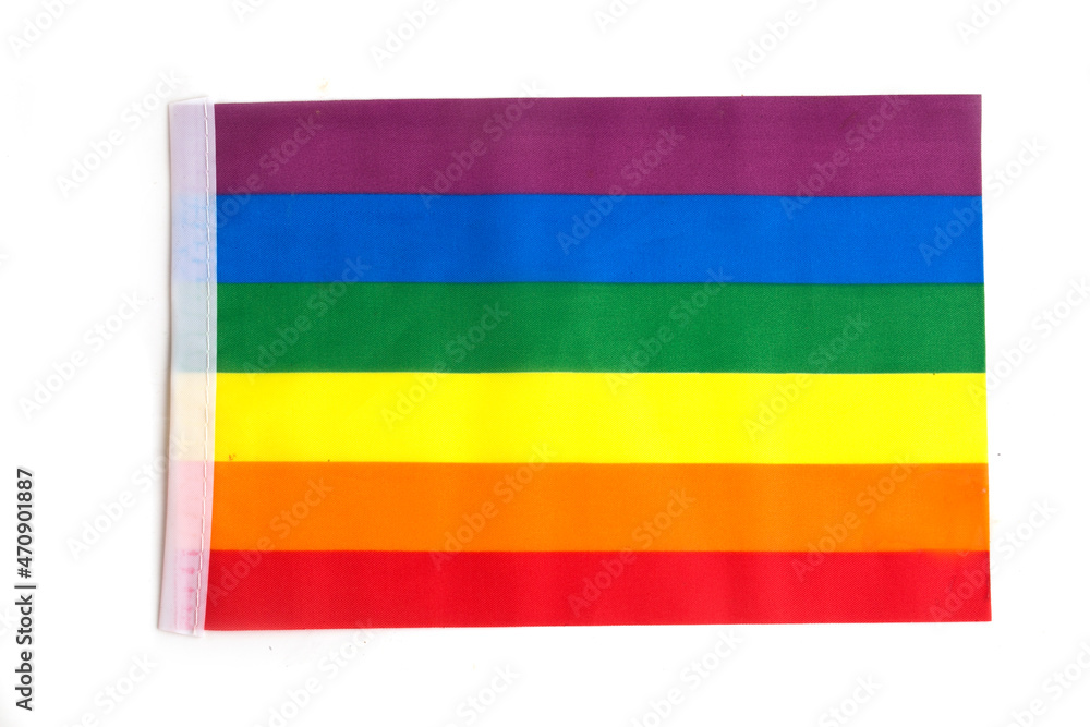 Obraz premium lgbt flag on white background isolate