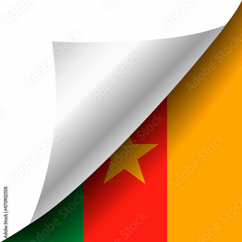 Hidden Cameroon flag with curled corner