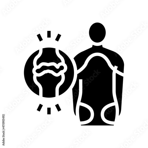 polymyalgia rheumatica glyph icon vector. polymyalgia rheumatica sign. isolated contour symbol black illustration
