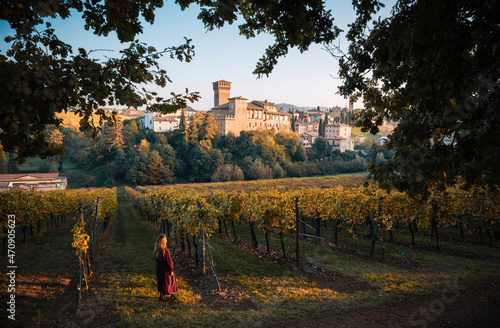 Fotografie Castelvetro countryside during autumn