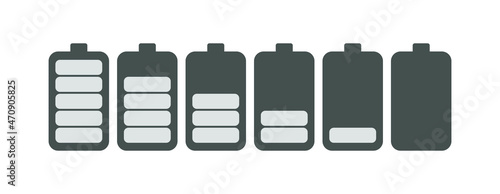 battery icon on white background	