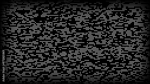 Halftone. Pattern. Abstract dotted background. Texture of white dots. Matrix code. Monochrome gradient background. Vector illustration.
