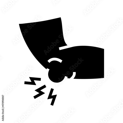 bursitis disease glyph icon vector. bursitis disease sign. isolated contour symbol black illustration