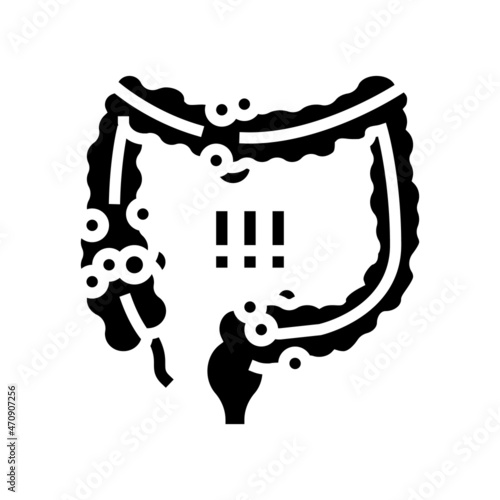 crohns disease glyph icon vector. crohns disease sign. isolated contour symbol black illustration