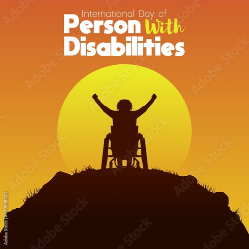 International day of person with disabilities theme template. Vector illustration. Suitable for Poster, Banners, campaign and greeting card. 