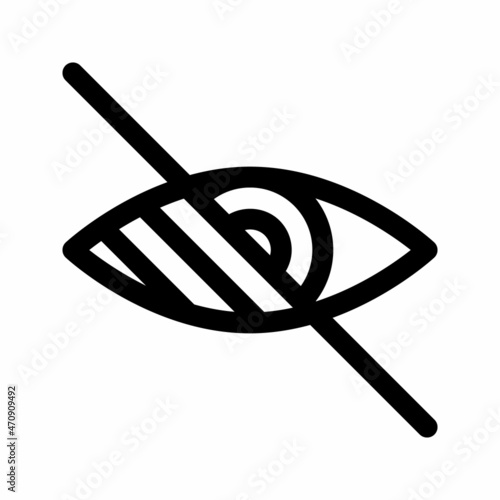 Blind people icon. No or low vision,blind eye sign. Vector illustration