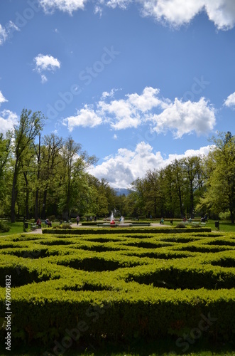 Cieplice zdrój, park zdrojowy wiosną, Polska